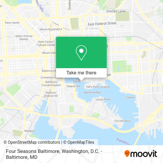 Mapa de Four Seasons Baltimore