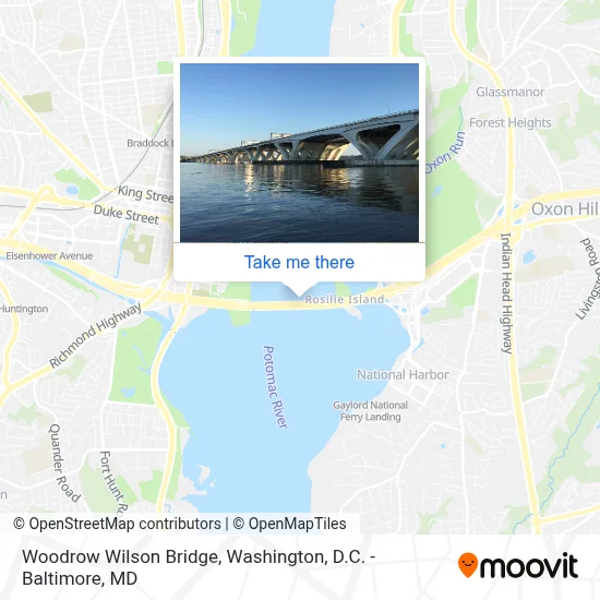 Woodrow Wilson Bridge map