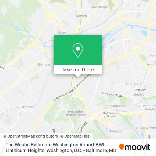The Westin Baltimore Washington Airport BWI Linthicum Heights map