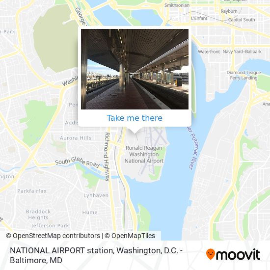 NATIONAL AIRPORT station map