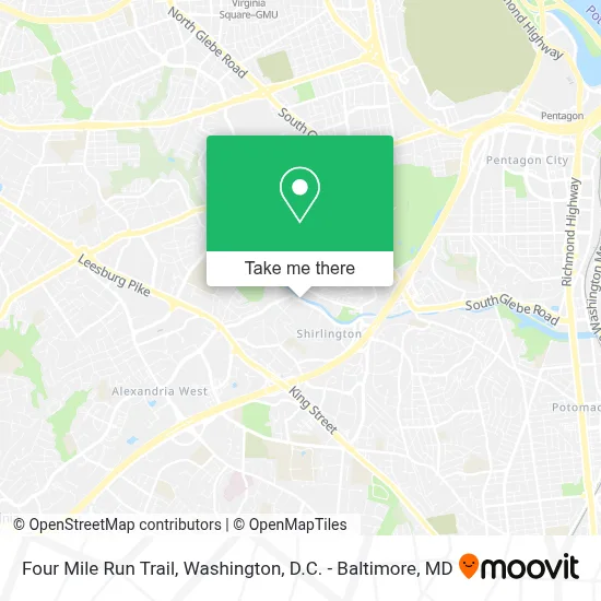 Four Mile Run Trail map