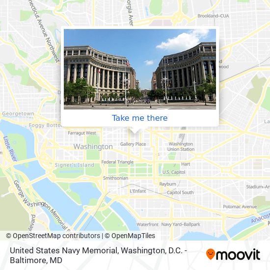 United States Navy Memorial map