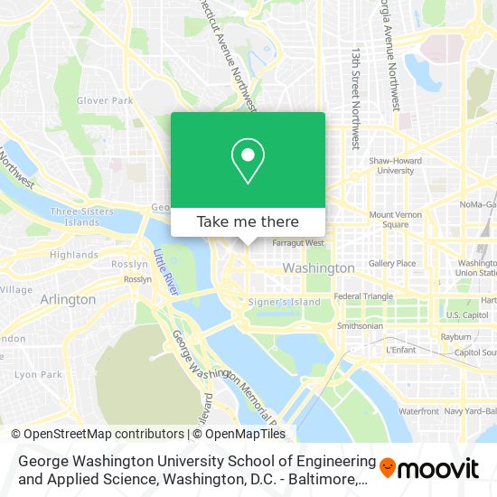 Mapa de George Washington University School of Engineering and Applied Science