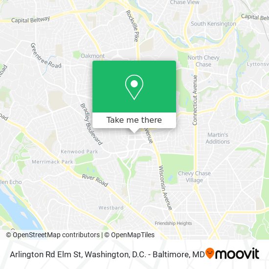 Arlington Rd Elm St map