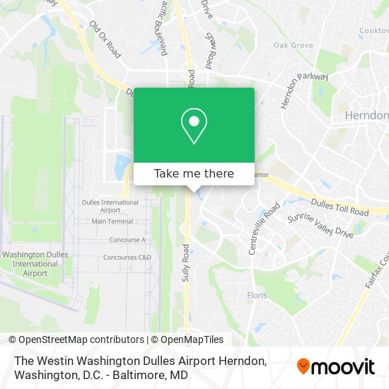 The Westin Washington Dulles Airport Herndon map