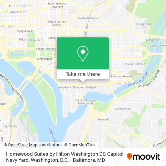 Mapa de Homewood Suites by Hilton Washington DC Capitol Navy Yard