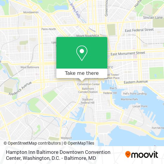 Hampton Inn Baltimore Downtown Convention Center map