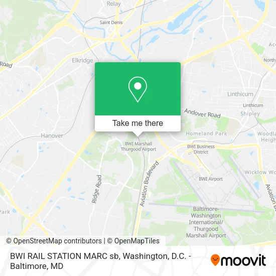 Mapa de BWI RAIL STATION MARC sb
