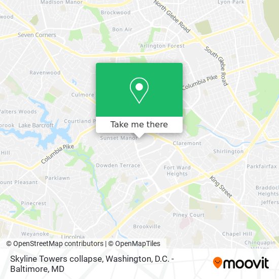 Skyline Towers collapse map