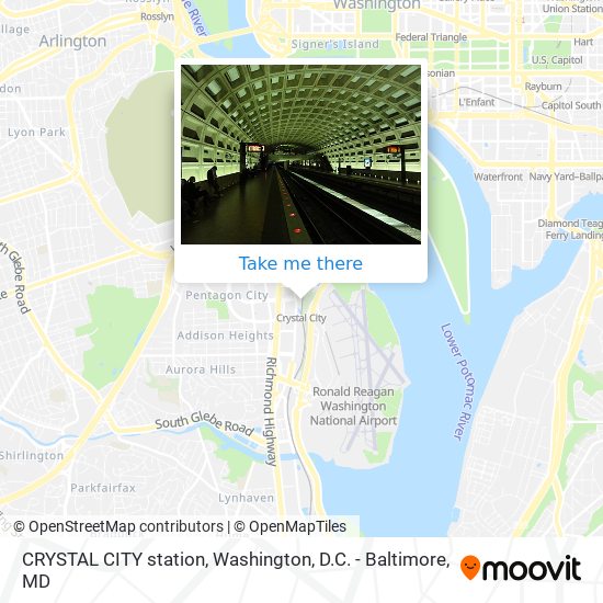 CRYSTAL CITY station map