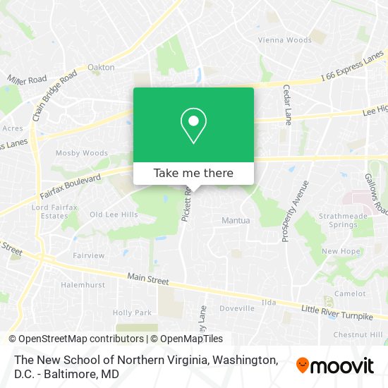 Mapa de The New School of Northern Virginia