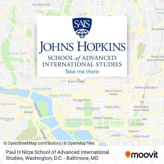 Paul H Nitze School of Advanced International Studies map