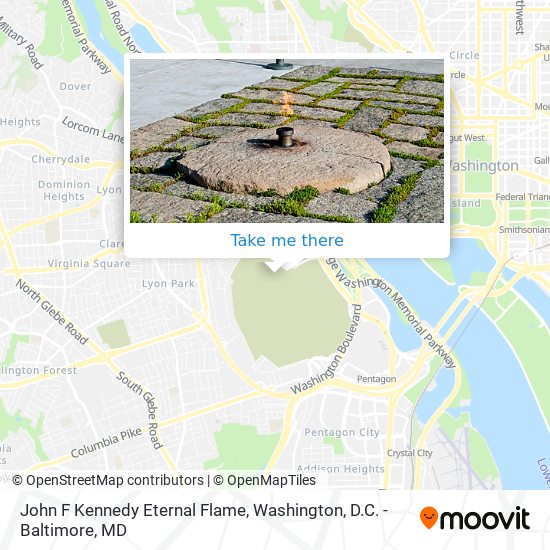 John F Kennedy Eternal Flame map