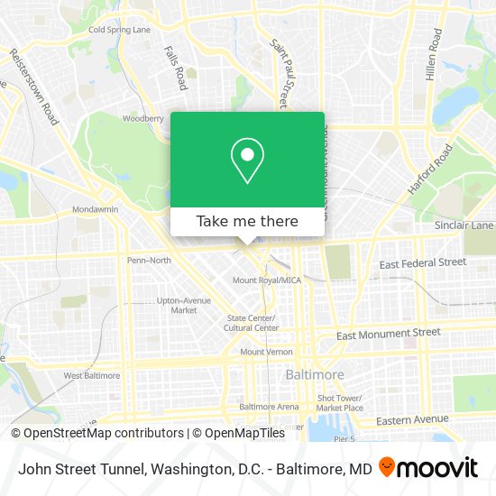 Mapa de John Street Tunnel