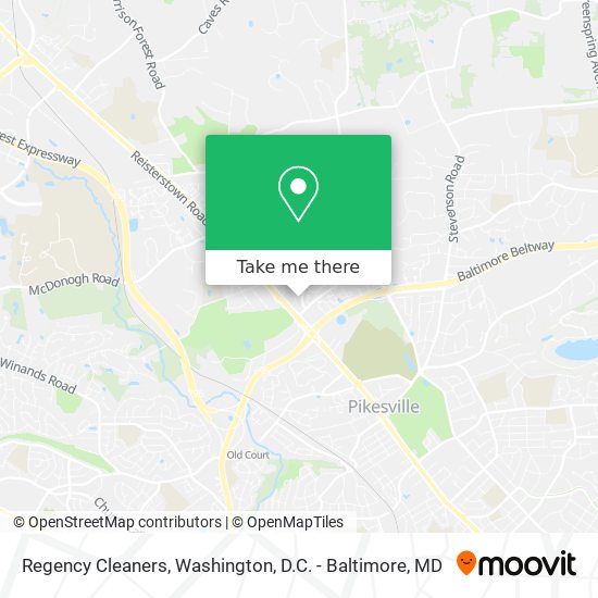 Regency Cleaners map