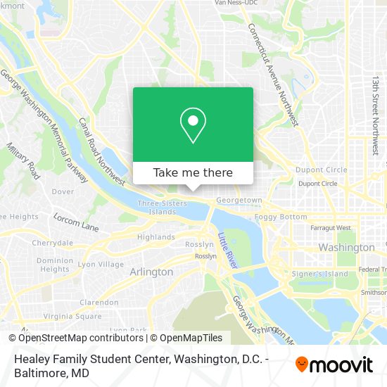 Healey Family Student Center map