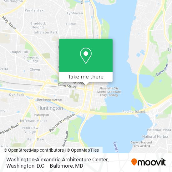 Mapa de Washington-Alexandria Architecture Center