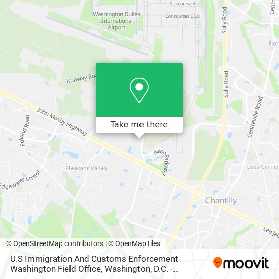 U.S Immigration And Customs Enforcement Washington Field Office map