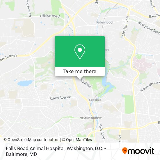 Falls Road Animal Hospital map