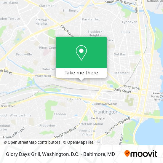 Mapa de Glory Days Grill