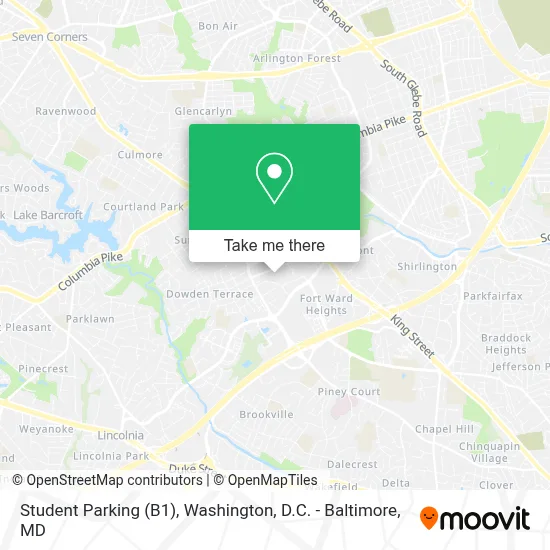 Student Parking (B1) map