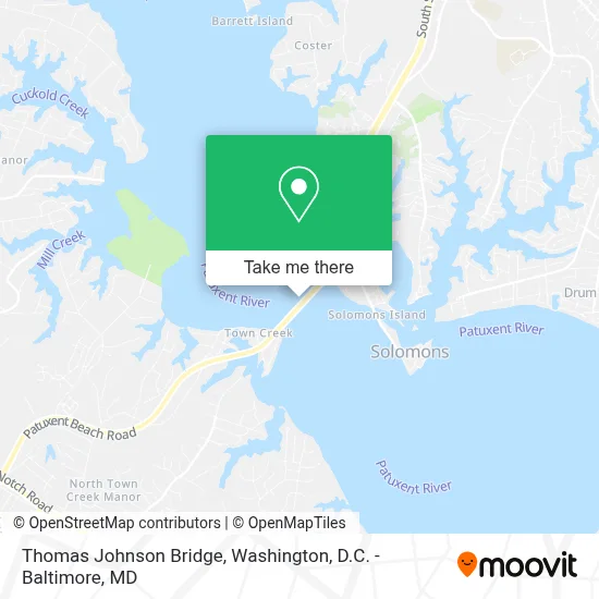 Thomas Johnson Bridge map