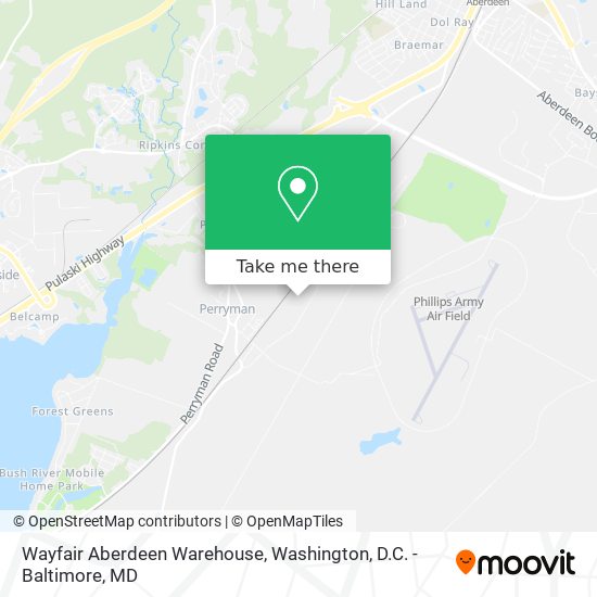 Wayfair Aberdeen Warehouse map