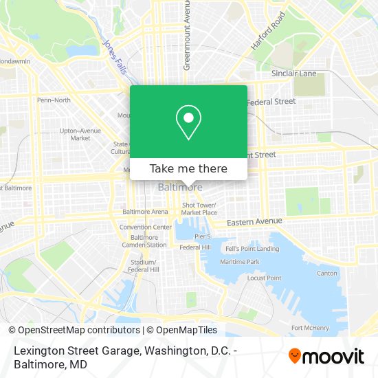 Lexington Street Garage map