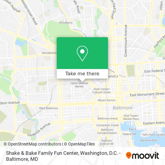 Shake & Bake Family Fun Center map