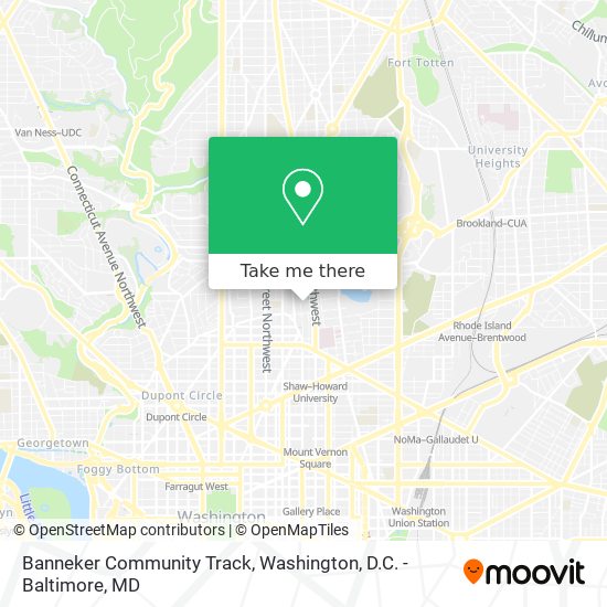 Mapa de Banneker Community Track