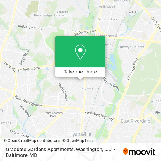 Mapa de Graduate Gardens Apartments