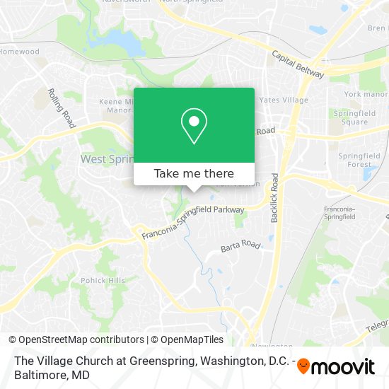 The Village Church at Greenspring map