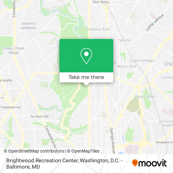 Brightwood Recreation Center map