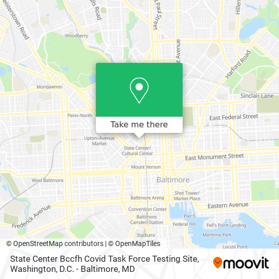 State Center Bccfh Covid Task Force Testing Site map