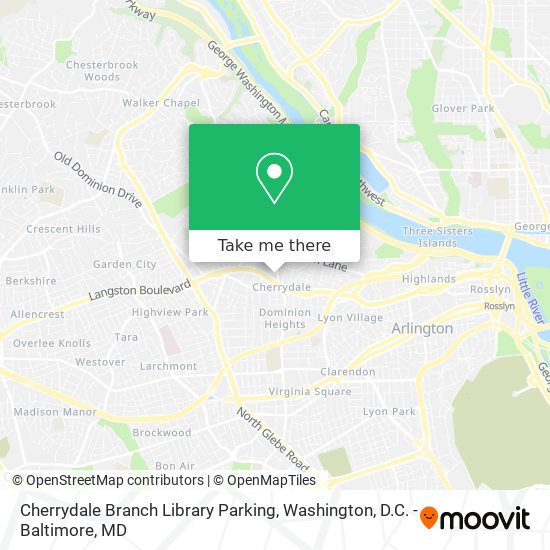 Mapa de Cherrydale Branch Library Parking