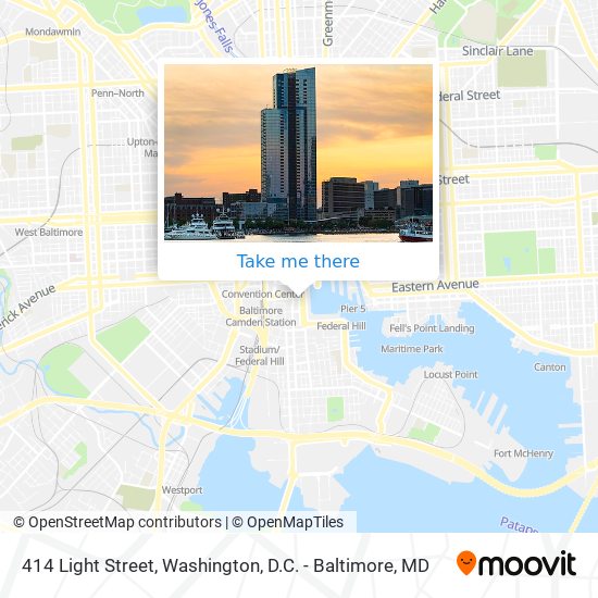 414 Light Street map
