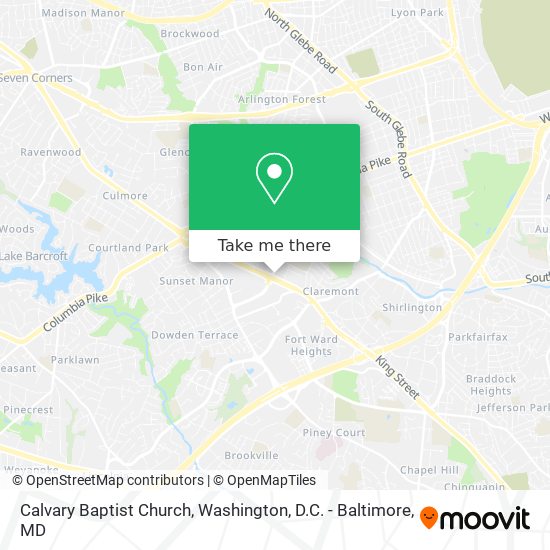 Calvary Baptist Church map