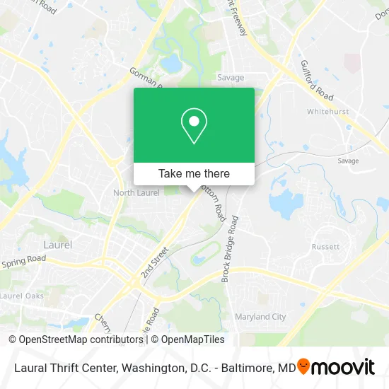 Laural Thrift Center map