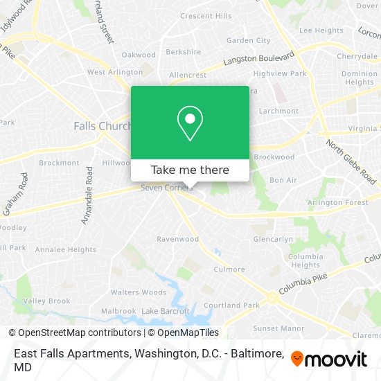 Mapa de East Falls Apartments