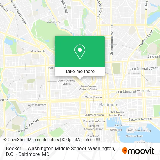 Booker T. Washington Middle School map