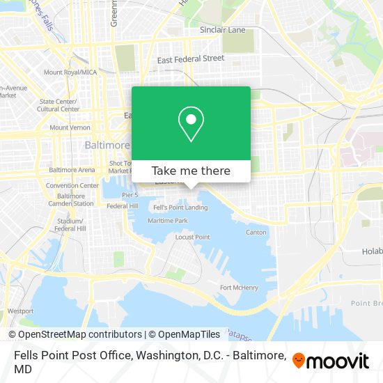 Fells Point Post Office map