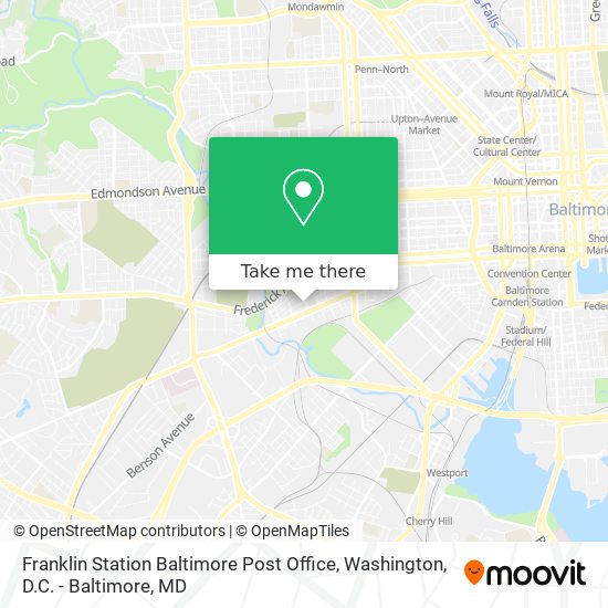 Franklin Station Baltimore Post Office map