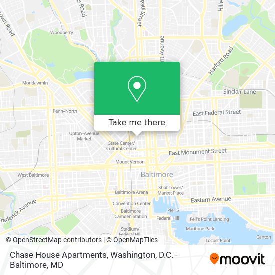 Mapa de Chase House Apartments