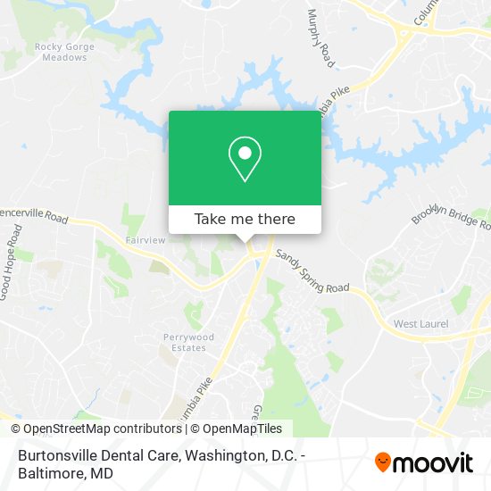 Burtonsville Dental Care map