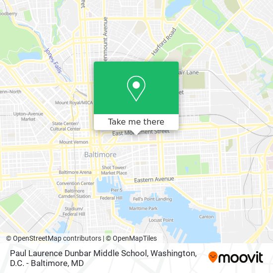 Paul Laurence Dunbar Middle School map