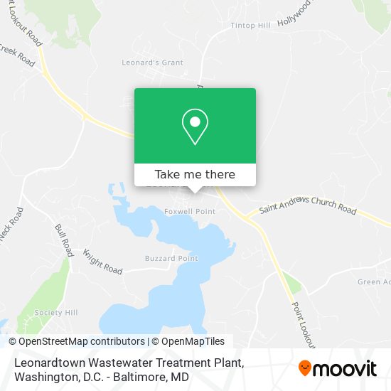 Mapa de Leonardtown Wastewater Treatment Plant