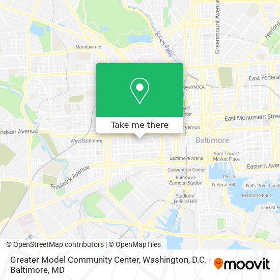 Greater Model Community Center map