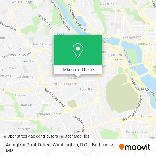 Mapa de Arlington Post Office