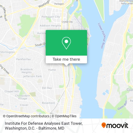Mapa de Institute For Defense Analyses East Tower