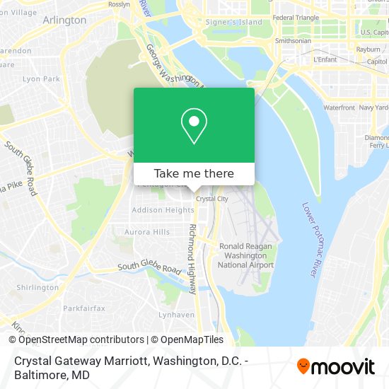 Mapa de Crystal Gateway Marriott